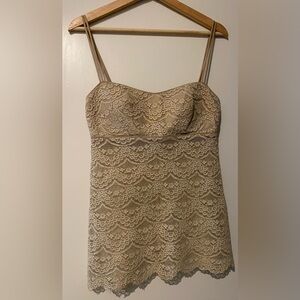 Sandcastle brand Beige Lace Bustier Top